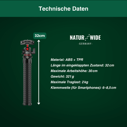 Flexibles Octopus-Stativ – Vielseitig für Kamera & Smartphone