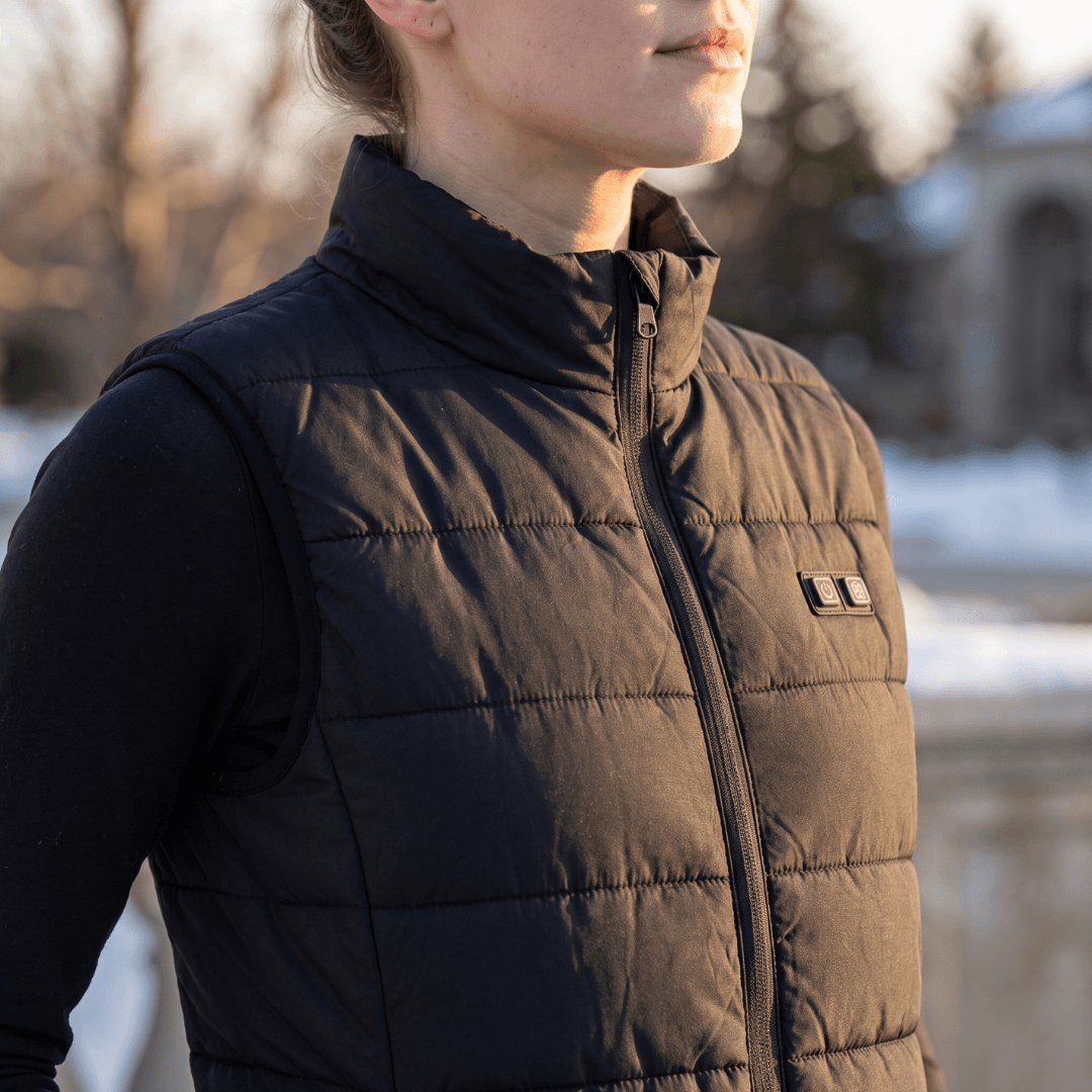 Verwarmende bodywarmer met 9 verwarmingszones – ultralicht, USB-aansluiting en ideaal voor gebruik buitenshuis.