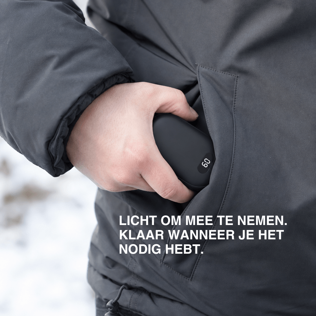 Handwarmer met dubbele verwarming – Oplaadbare zakwarmer