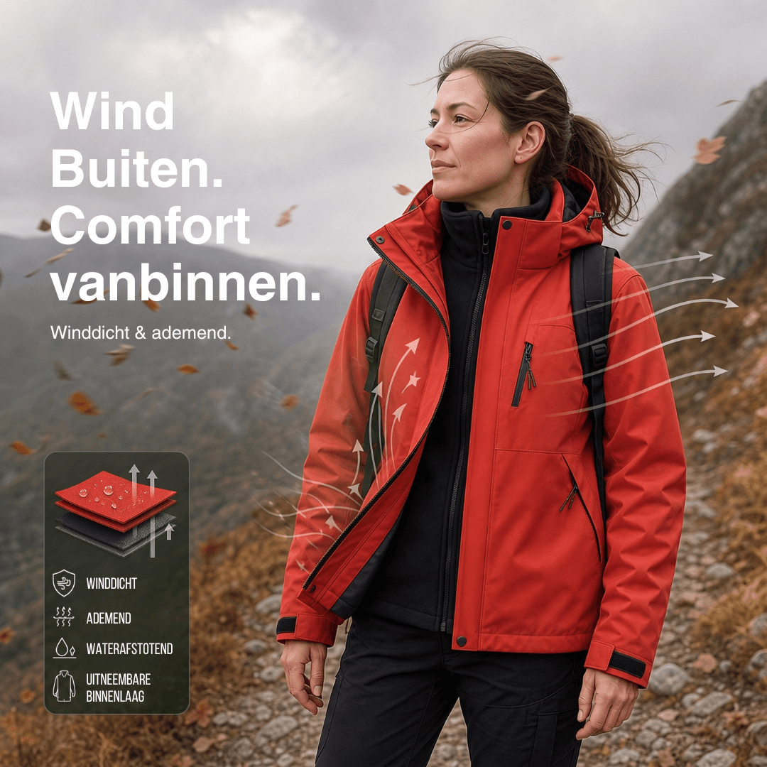 Waterdichte 3-in-1 regenjassen voor dames