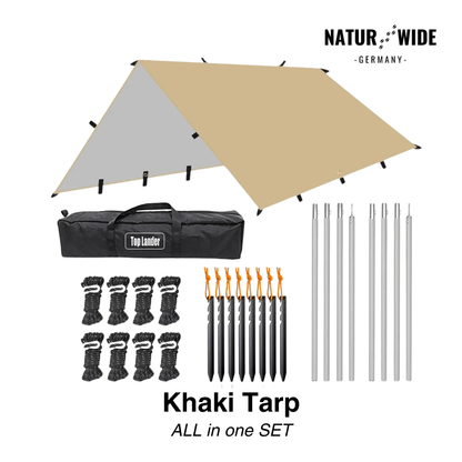 Vielseitiges Sonnen- & Regenschutz-Tarp