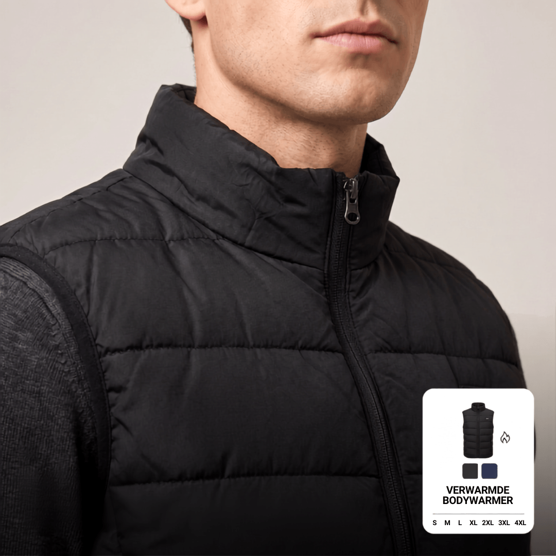 Verwarmende bodywarmer met 9 verwarmingszones – ultralicht, USB-aansluiting en ideaal voor gebruik buitenshuis.