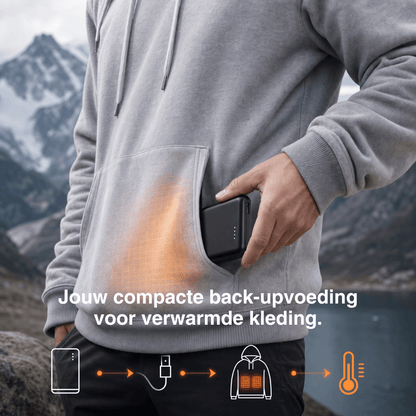 NaturWide Powerbank 5.000 mAh (5 V/2 A) – Voor verwarmde kleding