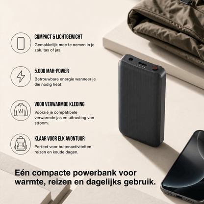 Powerbank voor warme sokken — 3,7V / 2A, 2×4000 mAh