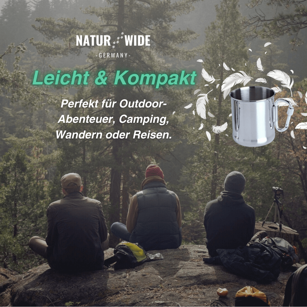 Robuster Edelstahl-Campingbecher