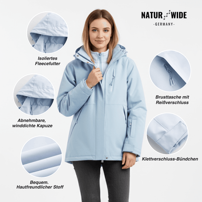 2-in-1 Ultraleichte Regenjacke & Fleecejacke für Frauen – Wind & wasserdicht