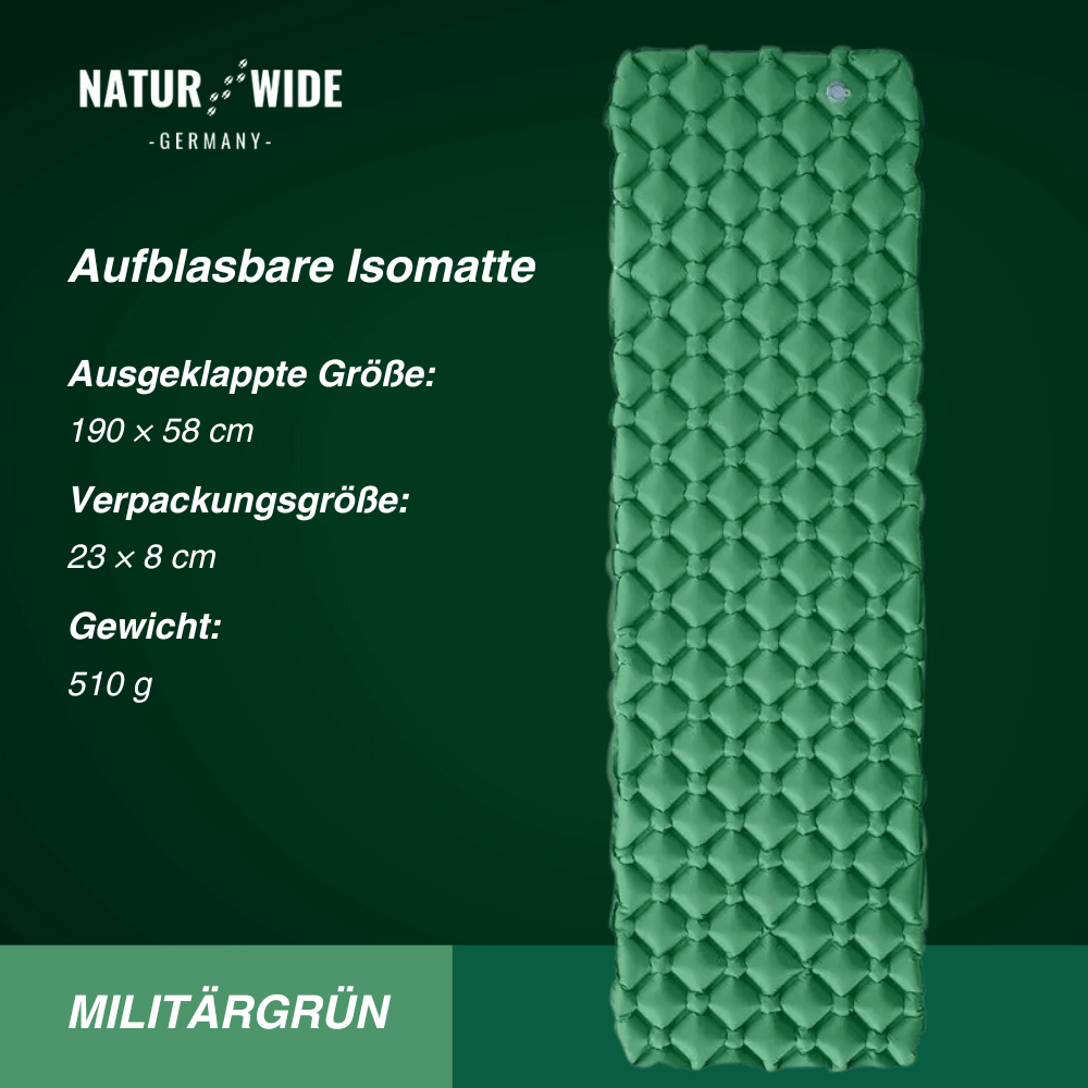 Ultraleichte Isomatte ohne Kopfstütze – Ideal für jedes Abenteuer unterwegs