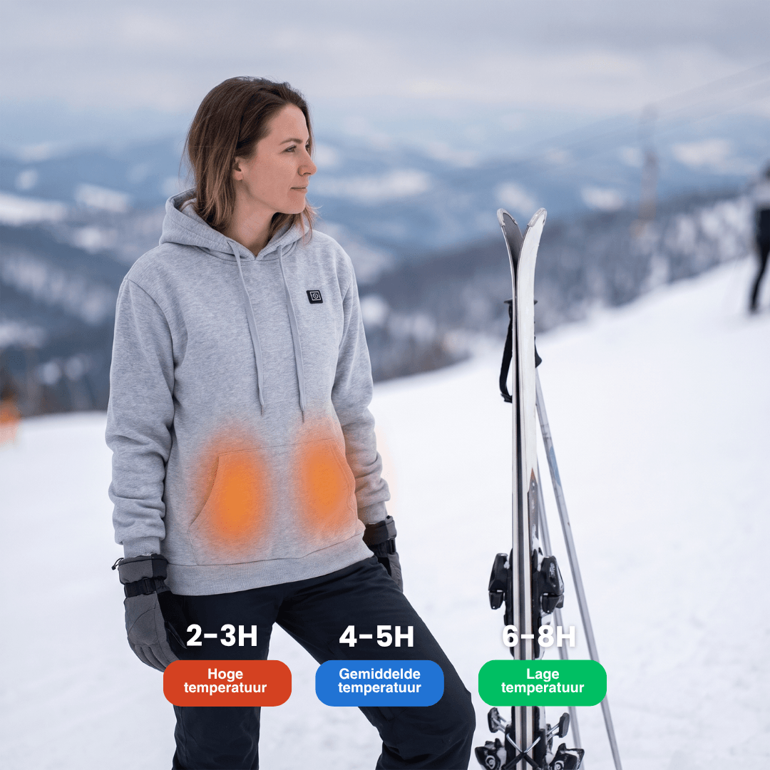 USB-verwarmde hoodie – Unisex hoodie met ritssluiting
