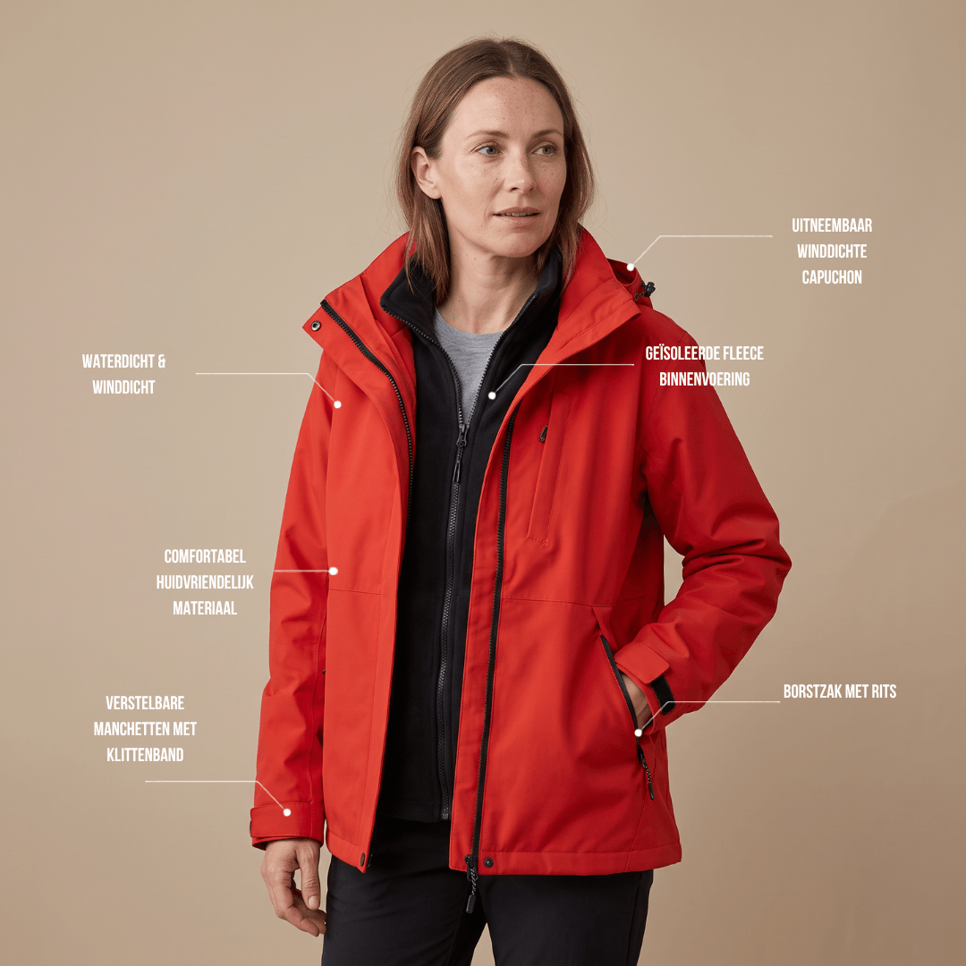 Waterdichte 3-in-1 regenjassen voor dames