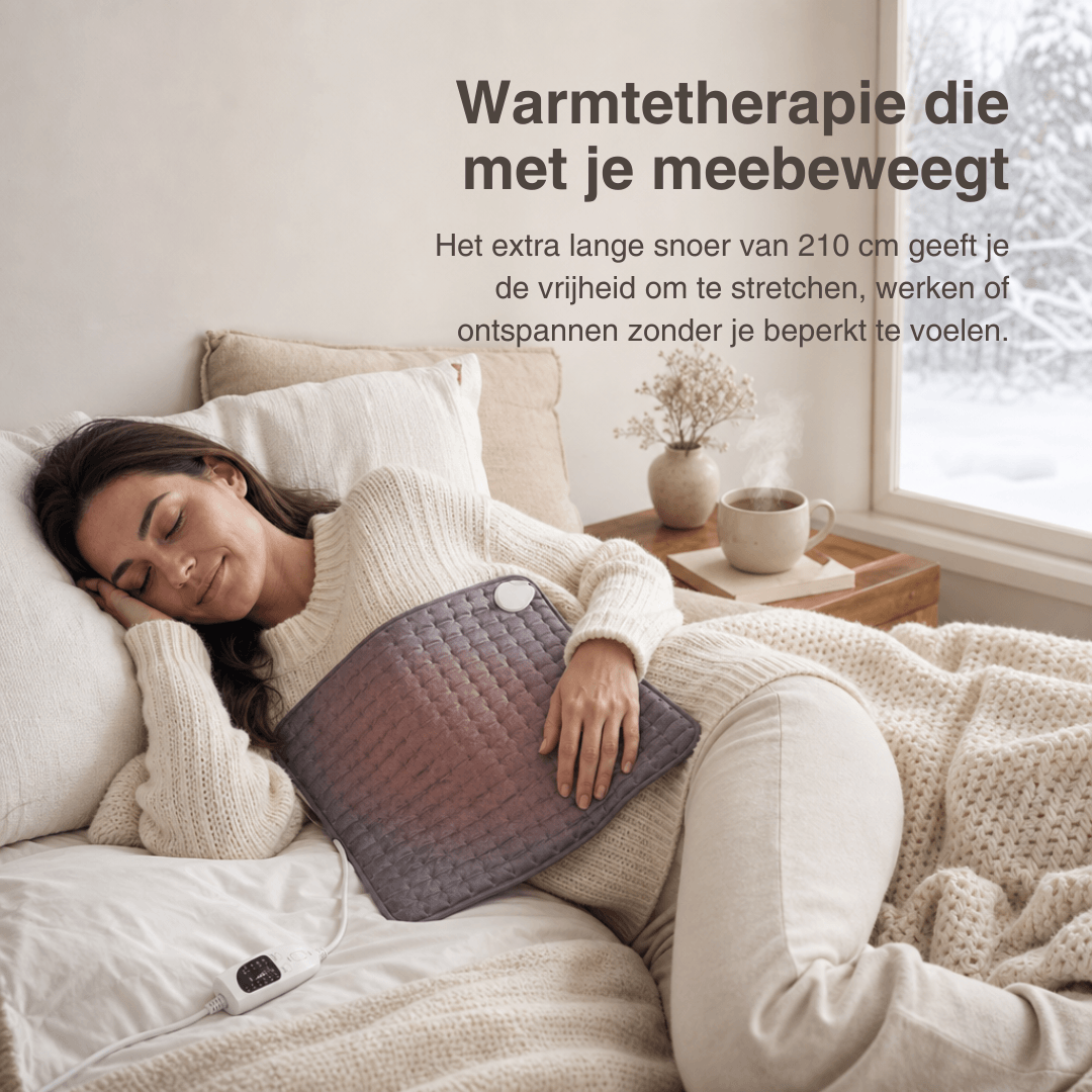 Elektrische verwarmingsdeken – verwarmingskussen voor rug, buik en benen met 6 temperatuurinstellingen
