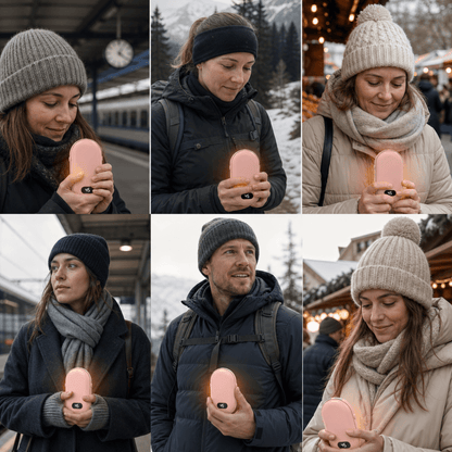 Handwarmer met dubbele verwarming – Oplaadbare zakwarmer