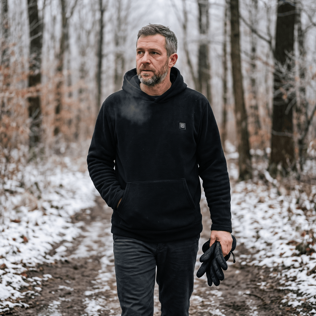 USB-verwarmde hoodie – Unisex hoodie met ritssluiting