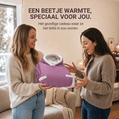 Extra grote flanellen deken met capuchon – Draagbare, knusse deken met mouwen en capuchon
