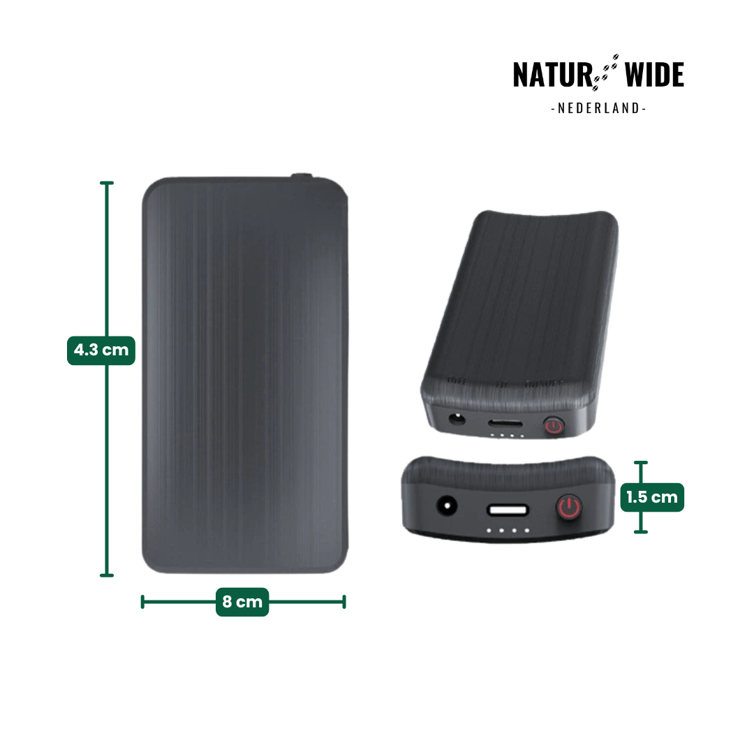 Powerbank voor warme sokken — 3,7V / 2A, 2×4000 mAh