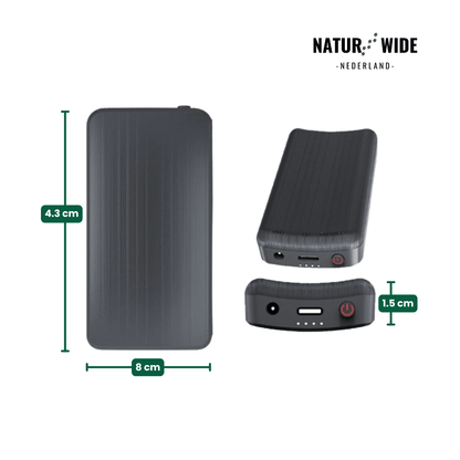 Powerbank voor warme sokken — 3,7V / 2A, 2×4000 mAh