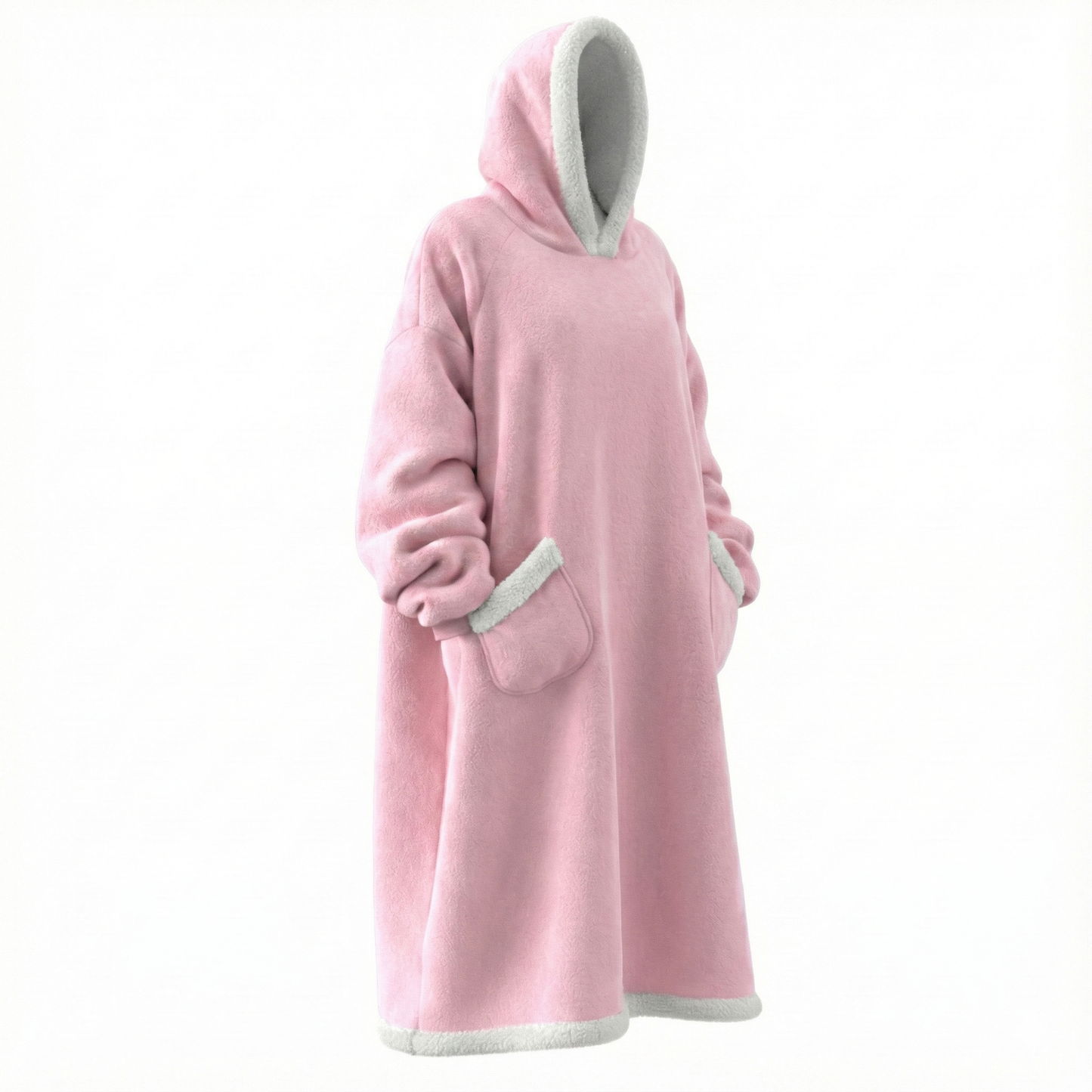 Oversize Flanell-Deckenhoodie –  Tragbare Kuscheldecke mit Ärmeln & Kapuze
