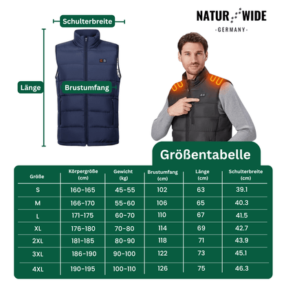 Beheizte Weste mit 9 Heiz-Zonen – Ultraleicht, USB-betrieben & ideal für Outdoor-Abenteuer