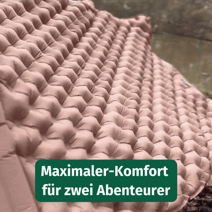 Ultraleichte kompakte 2 in 1 Isomatte – Ideal für jedes Abenteuer zu zweit.
